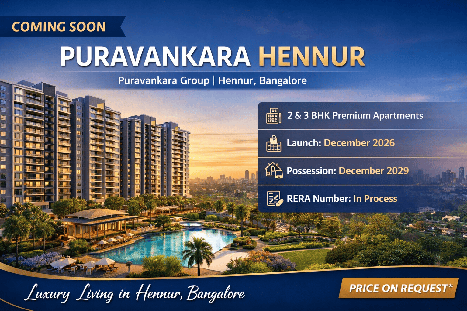 Puravankara Group launches Purva Esplanade near Bangalore Airport. Choose 2, 3 & 4 BHK apartments with world-class amenities. Book your slot now.